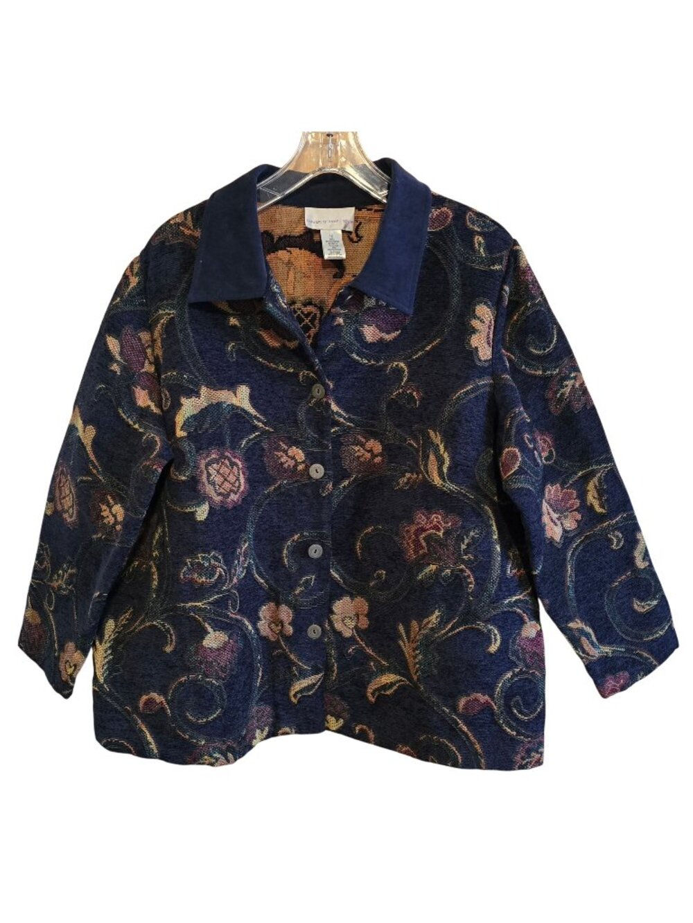 Floral Jacket Tapestry Style Button Up Vintage flowercore cottagecore boho